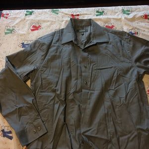 Large Gray Long Sleeve Dress Shirts